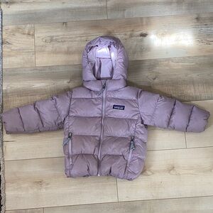 Patagonia Kids Hooded Puffer Jacket - Light Mauve, 3T